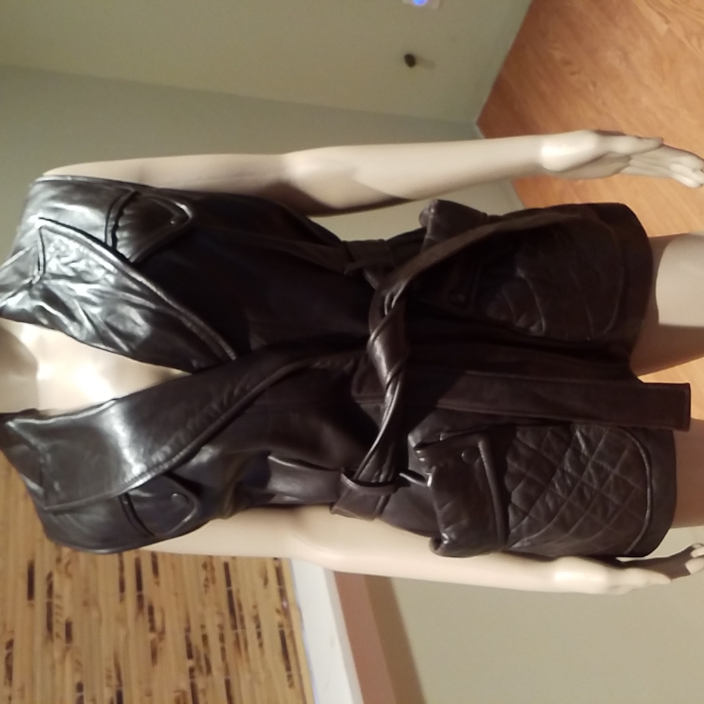 Blue Duck Soft Brown Leather Vest With Pockets Size M